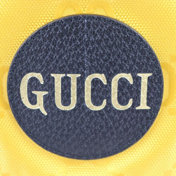 Gucci Bucket Hat GG Nylon Leather Yellow Black Off The Grid Hat main image 8